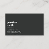 バイオスタイリッシュリンミニマルミュージシャングレイ 名刺 (裏面)