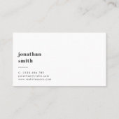 バイオスタイリッシュリンミニマルミュージシャンブラック 名刺 (裏面)