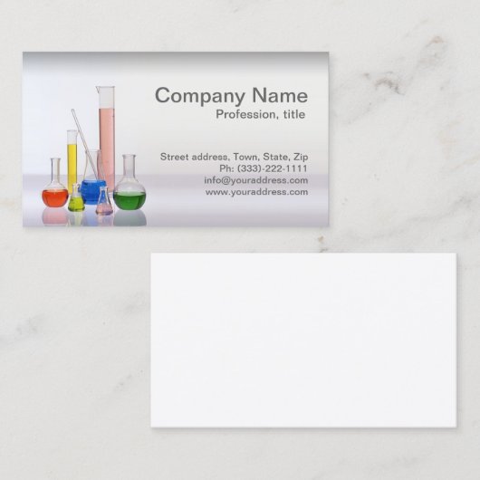 バイオテクノロジーおよび医薬品の名刺 名刺 (正面/裏面)