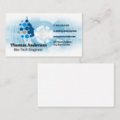 バイオテクノロジーのロゴ |エンジニア 名刺 (正面/裏面)