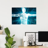 バイオテクノロジーまたはバイオテクノロジーBiotech ポスター (ホームオフィス)