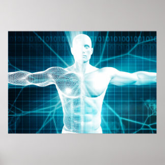 バイオテクノロジーまたはバイオテクノロジーBiotech ポスター