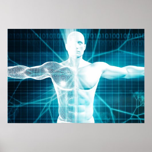 バイオテクノロジーまたはバイオテクノロジーBiotech ポスター (正面)