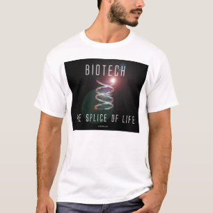 バイオテクノロジー。 生命のスプライス。 (黒い正方形) Tシャツ