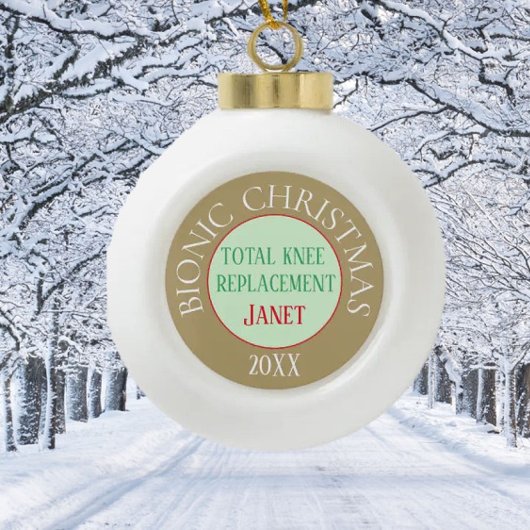 バイオニッククリスマス(膝置換)オーナメント セラミックボールオーナメント