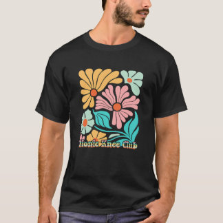 バイオニックニー・クラブ レトロフラワーパターン 義膝 Tシャツ