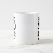 バイオニックパパ膝置換お祝い ジャンボコーヒーマグカップ (正面)