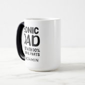 バイオニックパパ膝置換お祝い モーフィングマグカップ (正面左)