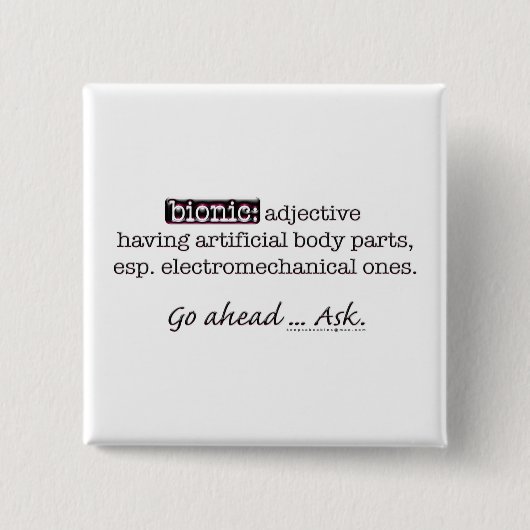 バイオニック定義 缶バッジ (正面)