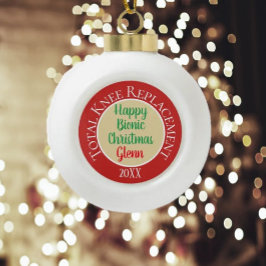 バイオニック（膝の交換）クリスマス装飾 セラミックボールオーナメント