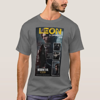 バイオハザードのデザインのグレーのハーフスリーブTシャツ Tシャツ