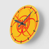 バイオハザード時計バイオハザードの贈警告与用品飾り ラウンド壁時計 (傾斜)