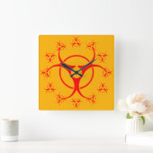 バイオハザード時計バイオハザード警告のギフトデコル スクエア壁時計 (ホーム)