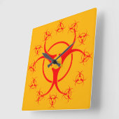 バイオハザード時計バイオハザード警告のギフトデコル スクエア壁時計 (傾斜)