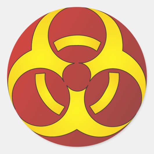 バイオハザード警告ズ ラウンドシール (正面)