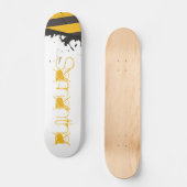 バイオハザード警告テープ古いスクールスケートボード スケートボード (正面)