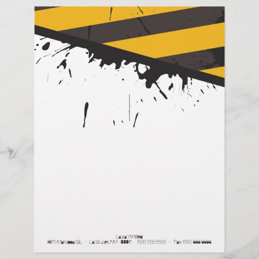 バイオハザード警告テープ状文房具 レターヘッド (正面)