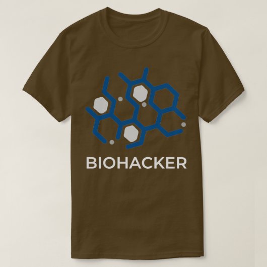 バイオハッカーによる生物分子のハッキング Tシャツ (デザイン正面)