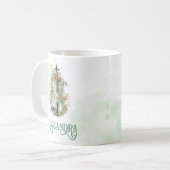 バイオパーソナライズされたリンエレガントウォーター色 コーヒーマグカップ (正面左)