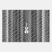 バイオパーソナライズされたリンモダンネーム・バイオリニスト誕生日 ラッピングペーパーシート (正面2)