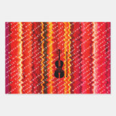 バイオパーソナライズされたリンモダンネーム・バイオリニスト誕生日 ラッピングペーパーシート (正面)