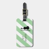 バイオパーソナライズされたリン奏者へのヴィンテージ贈り物，ミュージシャン ラゲッジタグ (正面縦)