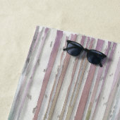 バイオフィリックな手描きの落ち着いた樺の木の水彩画 ビーチタオル (インサイチュ)