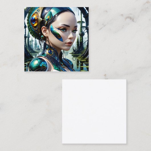 バイオメカニカルなサイバネティックジャイアントはサイバネティックBEIである スクエア名刺 (正面/裏面)