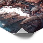 バイオメカニカル頭部超現実的Sci-Fiアート ポスター (角)