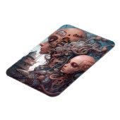 バイオメカニカル頭部超現実的Sci-Fiアート マグネット (左側)