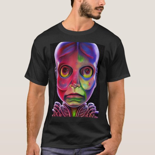 バイオメカニッカラフルク人工知能サイブ Tシャツ (正面)
