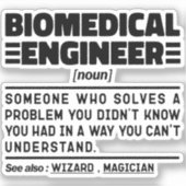 バイオメディカルエンジニア名詞エンジニアリング パーソナライズされた シール (正面)