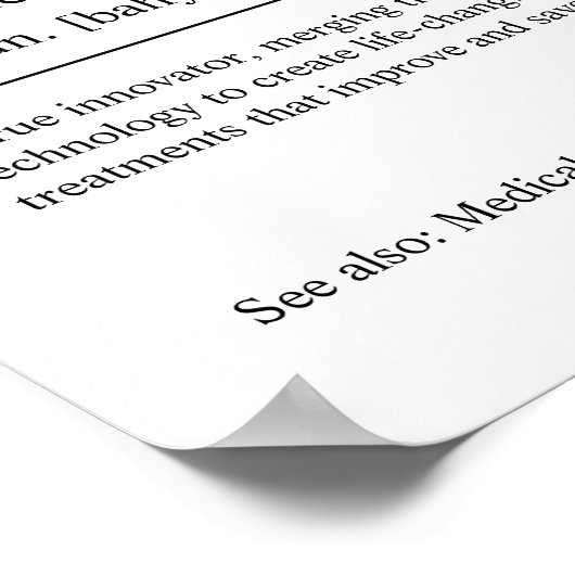 バイオメディカル・エンジニアギフトパーソナライズされたス ポスター (角)