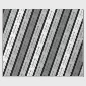 バイオモダンリンカッコいいパターストライプのンレトロシックグレー ラッピングペーパー (フラット)