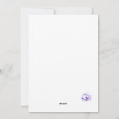 バイオリッエレガントトカトリック結婚式招待状 シーズンカード (裏面)