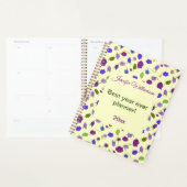 バイオリッ葉トとの表面のパタ最高のーンの年間 プランナー手帳 (ディスプレー)