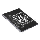 バイオリニストおもしろいがヒーローを必要とするのでバイオラ選手 ノートブック (右側)