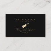 バイオリニストのスパーパスグラス黒い背景 名刺 (裏面)