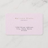 バイオリニストのピンクボウ 名刺 (裏面)