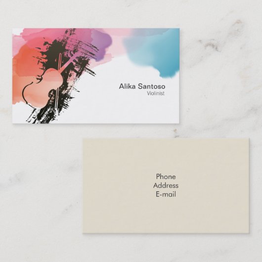 バイオリニストの名刺 名刺 (正面/裏面)