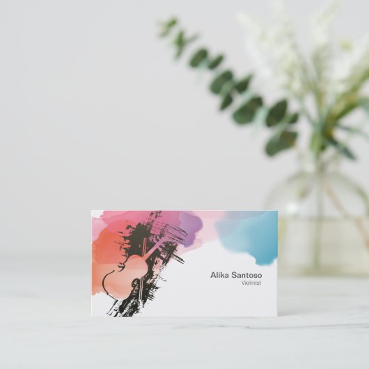 バイオリニストの名刺 名刺 (スタンド正面)