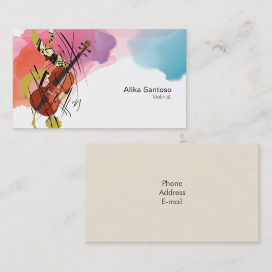 バイオリニストの名刺 名刺 (正面/裏面)