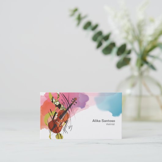 バイオリニストの名刺 名刺 (スタンド正面)