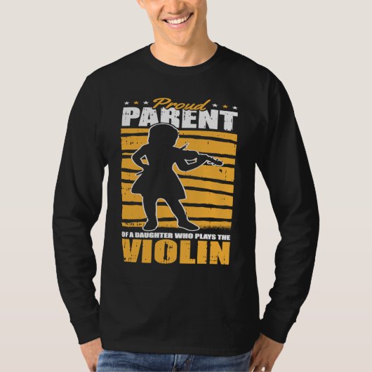 バイオリニストの親 バイオリン 演奏者 Tシャツ (正面)