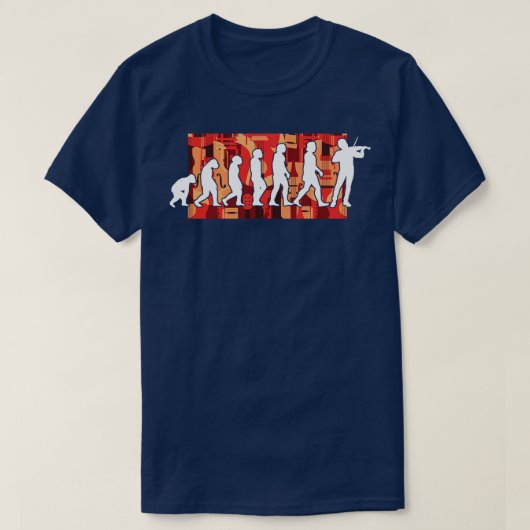 バイオリニストの進化1 Tシャツ (デザイン正面)
