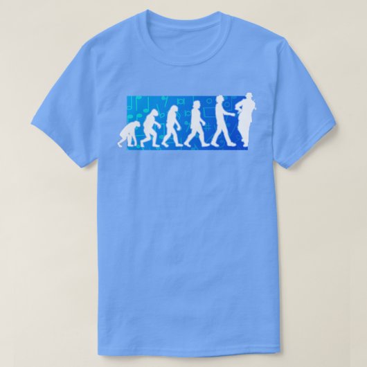 バイオリニストの進化 Tシャツ (デザイン正面)