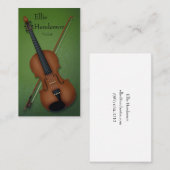 バイオリニストの魅惑の森の緑 名刺 (正面/裏面)