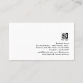 バイオリニストはっきりしたシルバー・ヴァイオリンエレガントアイコン 名刺 (裏面)