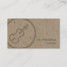バイオリニストはっきりしたヴァイオリンのアイコン音楽 名刺