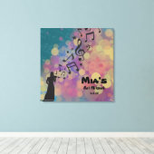 バイオリニストバルミツワーサイン・イン・ボード キャンバスプリント (インサイチュ (ウッドフロア))